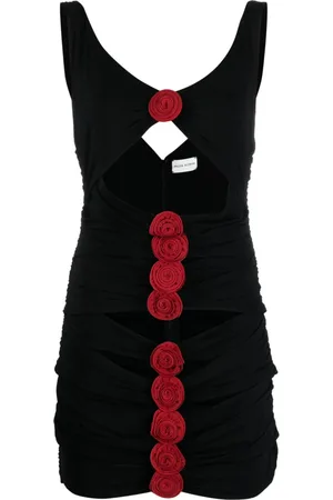 MAGDA BUTRYM Minikleid mit Rosenapplikation