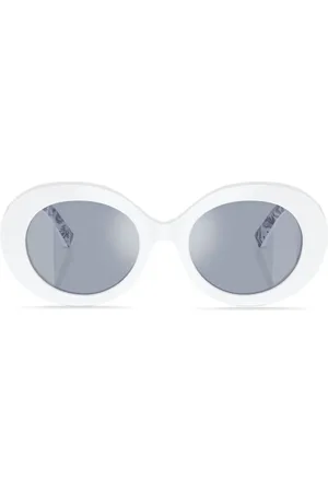 Dolce & Gabbana Runde Sonnenbrille mit Majolica-Print
