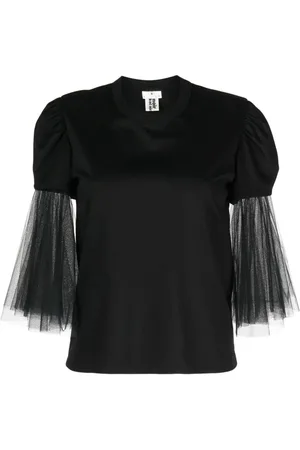 NOIR KEI NINOMIYA T-Shirt mit Tüllärmeln