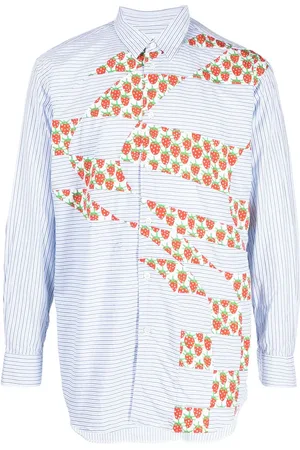 Comme des Garçons X Brent Westfall Patchwork-Hemd mit Erdbeeren