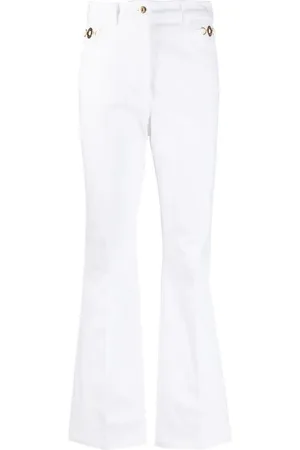 Patou Schlagjeans mit Logo-Stickerei