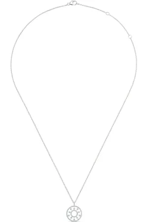 De Beers 18kt Dewdrop Weißgoldhalskette mit Diamant