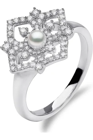 Yoko London 18kt Weißgoldring mit Diamanten