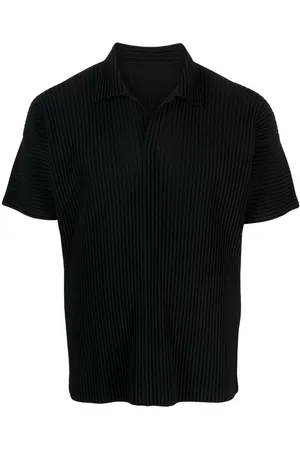 Issey Miyake Plissiertes Poloshirt