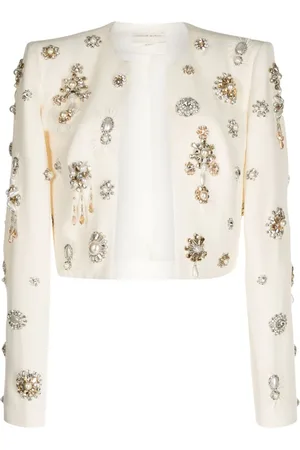 Zuhair Murad Cropped-Cardigan mit Brosche
