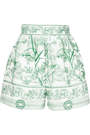 Elie saab High-Waist-Shorts mit Blumen-Print
