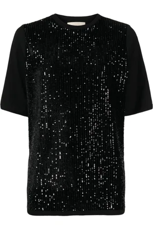 Elie saab T-Shirt mit Pailletten