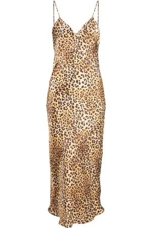 Gilda & Pearl Seidenkleid mit Leoparden-Print