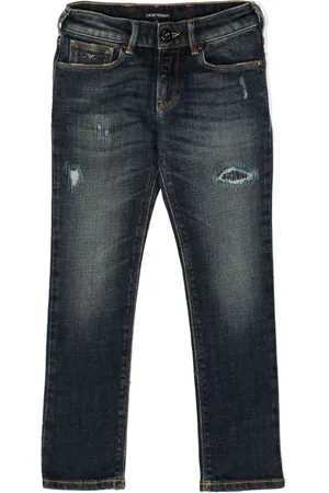 Emporio Armani Gerade Jeans im Distressed-Look