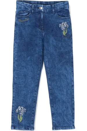 MONNALISA Gerade Jeans mit Logo-Stickerei