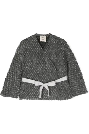 DOUUOD KIDS Cardigan mit gebürsteter Wirkung