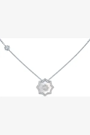 David Morris 18kt Gelbgoldhalskette mit Diamanten