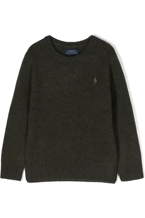 Ralph Lauren Fein gestrickter Pullover mit Polo Pony