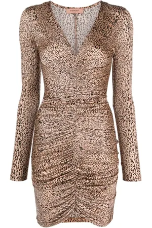 Twin-Set Minikleid mit Leoparden-Print