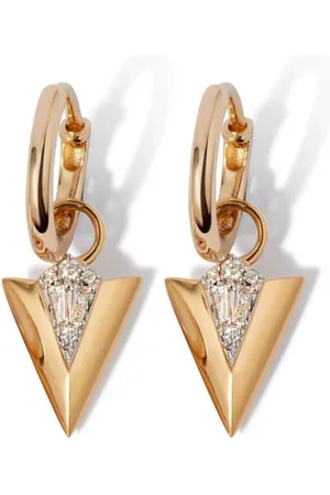 ANNOUSHKA 18kt Gelbgold-Hängeohrringe mit Diamanten