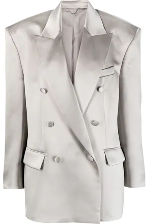 MAGDA BUTRYM Doppelreihiger Blazer aus Satin