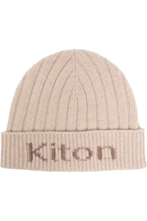 Kiton Gerippte Beanie mit Logo