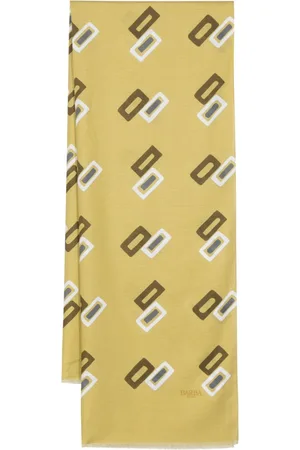 BARBA Ausgefranster Schal mit Print
