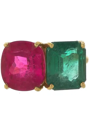 Irene Neuwirth 18kt Gelbgoldring mit Rubin