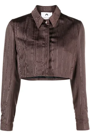 Marine Serre Regenerated Moire Cropped-Jacke