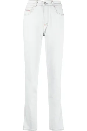 Diesel Halbhohe Straight-Leg-Jeans