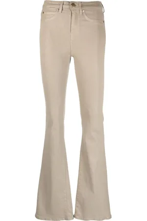 Pinko Beschichtete Cropped-Schlagjeans