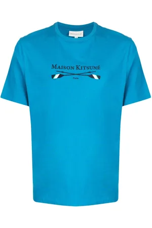 Maison Kitsuné T-Shirt mit Logo-Stickerei