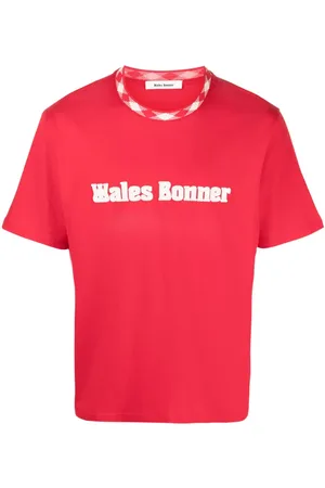 WALES BONNER Original T-Shirt mit Logo-Applikation