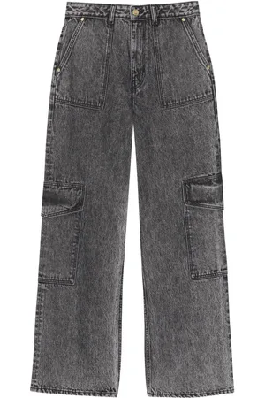 Ganni Halbhohe Wide-Leg-Jeans
