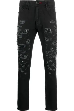 Philipp Plein Slim-Fit-Jeans im Distressed-Look