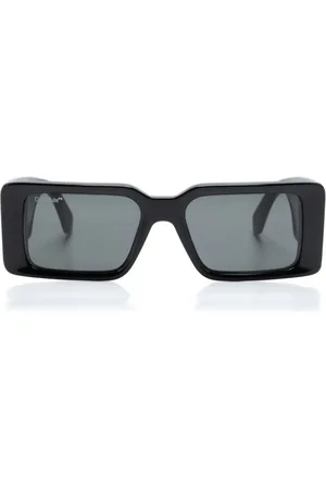 OFF-WHITE Eckige Sonnenbrille mit Logo-Gravur
