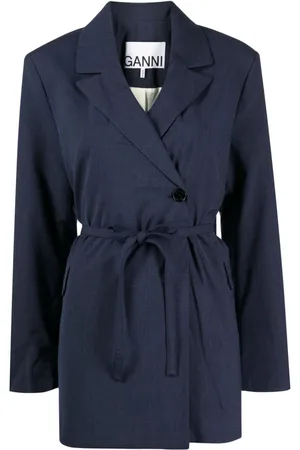Ganni Jacke mit Bindegürtel