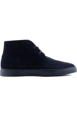 Emporio Armani Schnürstiefel aus Wildleder