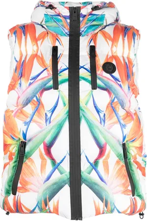 Philipp Plein Daunenweste mit botanischem Print