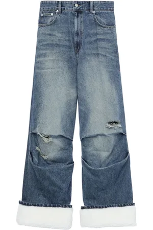 We11 Done Gerade Jeans in Distressed-Optik
