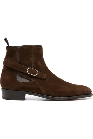 JOHN LOBB Wildlederstiefel mit mandelförmiger Kappe