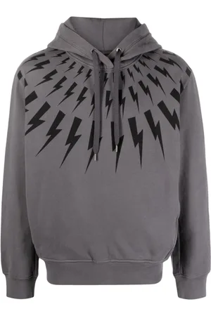 Neil Barrett Hoodie mit Blitz-Print
