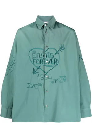 Etudes Hemd mit Logo-Stickerei