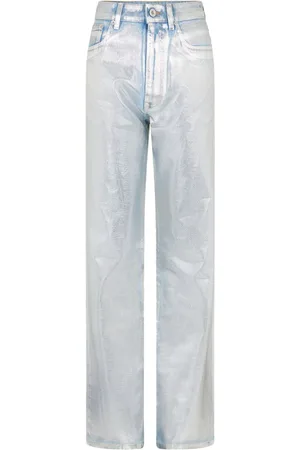Paco rabanne Gerade Jeans mit metallischen Finishes