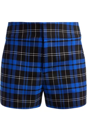 ALICE+OLIVIA Karierte Cady High-Waist-Shorts