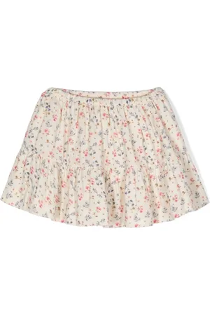 BONPOINT Stufenrock mit Blumen-Print