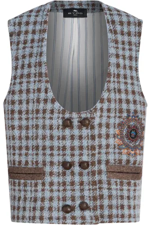 Etro Mantel mit Hahnentrittmuster