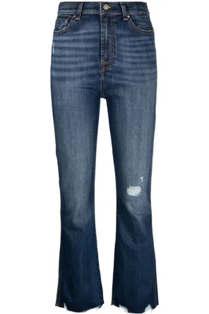 7 for all Mankind Schlagjeans im Cropped-Design