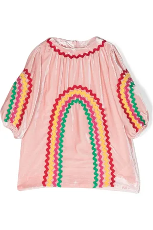 Stella McCartney Samtkleid mit Regenbogenbändern