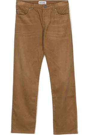 Moschino Gerade Cordhose mit Logo-Stickerei