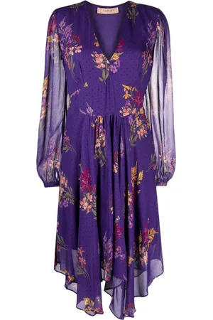 Twin-Set Georgette-Kleid mit Blumen-Print