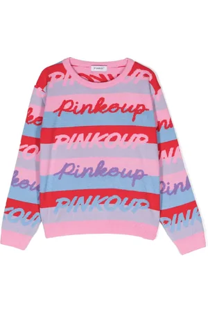 Pinko Intarsien-Pullover mit Slogan
