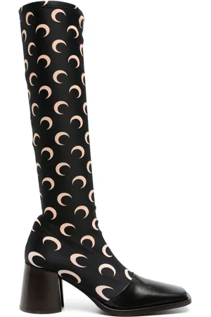 Marine Serre Kniehohe Regenerated Stiefel