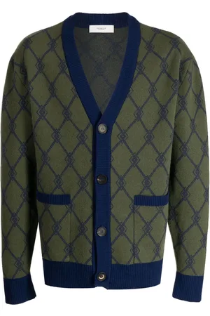 PRINGLE OF SCOTLAND Cardigan aus Monogramm-Jacquard
