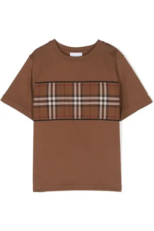 Burberry T-Shirt mit karierten Einsätzen